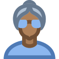 Person Old Female Skin Type 6 icon