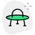 UFO spaceship with three legs support layout icon