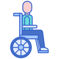 外部残疾人医疗和保健 Flaticons 线性颜色平面图标 icon