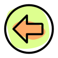 Previous navigation button two left side isolated on a white background icon