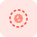 Study of a microorganism like virus and other infectious disease icon