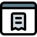 Notes on a landing page with bookmarking facility icon