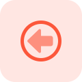 Previous navigation button two left side isolated on a white background icon