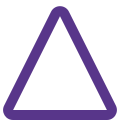 Teaching Triangle symbol for clothes white in color icon