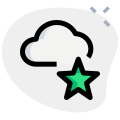 Favorite file storage option on cloud network system icon