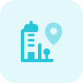 Corporate office location pin point logotype layout icon