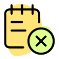 Invalid notes from personal records logotype layout icon