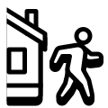 Verlasse das haus icon