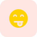 Tongue-out smiling emoji with eyes closed expression icon