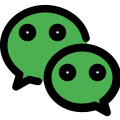 WeChat a Chinese multi-purpose messaging, social media and mobile payment app icon