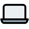 Professional use laptop with a high performance processing power icon