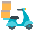 오토바이 배달 다중 상자 icon