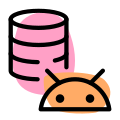 Database of an Android smartphone operating system icon