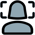 Face recognition in social media new technology system icon