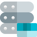 Firewall protected server computers isolated on a white background icon