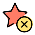 Cancel delete ratings on an online feedback portal icon