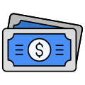 外部紙幣ビジネスと金融ベクトルラボアウトラインカラーベクトルラボ icon