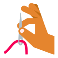 Hand Holding Needle Skin Type 4 icon