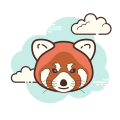 Panda rosso icon