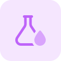 Flask for testing blood serum and other components present icon