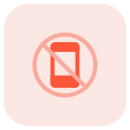 Restriction for using a smartphone in a flight icon