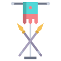 Spear And flag icon