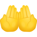 emoji de palmas para cima icon