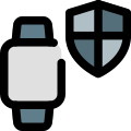 Smartwatch protected with latest tech defense technology icon