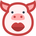 Schwein mit Lippenstift icon