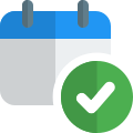 Check scheduled objectives from planned calendar events icon