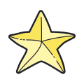 estrela desenhada à mão icon