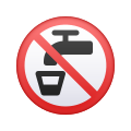 emoji-de-agua-no-potable icon