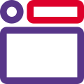 CAD drawing layout of different size of material icon