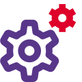 Cogs used for setting and mantinance in computer operating system icon