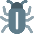 System bug isolated on a white background icon