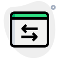 Incoming and outgoing data transfer from web browser icon