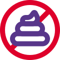 No dogs poop to be left on ground for cleanness and hygiene icon