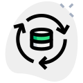 Database syncing complete local drive and connected with other PC icon