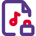 Lock music play file for personal use icon