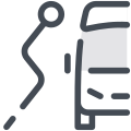 rota alternativa de ônibus urbano icon