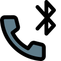 Cell phone sharing with Bluetooth connectivity logotype layout icon