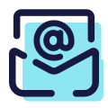 carta com sinal de e-mail icon