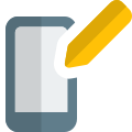 Smartphone and stylus with handwriting input feature icon