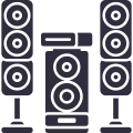 Home theater speaker icon