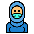 Muslim Woman in Mask icon