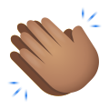 拍手-中程度の肌の色 icon