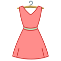 Vista frontal do vestido icon