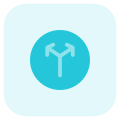 Bi-directional road signal with multiple arrows icon