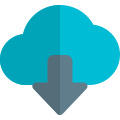 Download files from the cloud networking server icon