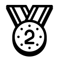 Medalha de segundo lugar icon
